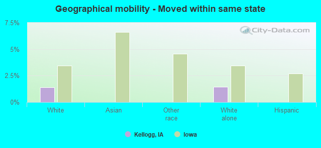 Geographical mobility -  Moved within same state