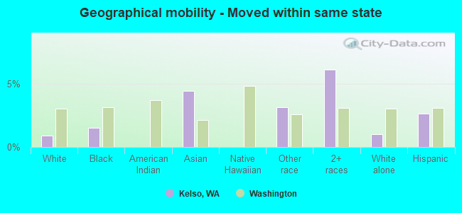 Geographical mobility -  Moved within same state