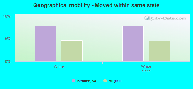 Geographical mobility -  Moved within same state