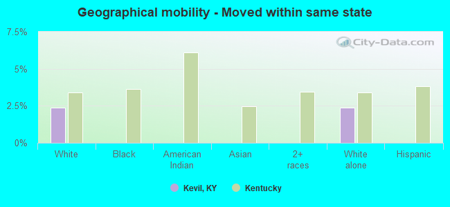 Geographical mobility -  Moved within same state