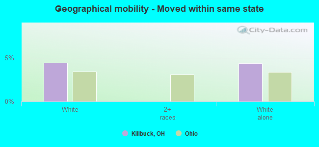 Geographical mobility -  Moved within same state