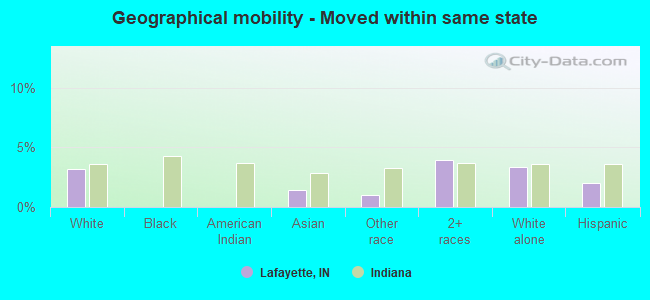 Geographical mobility -  Moved within same state