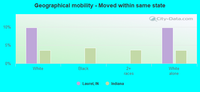 Geographical mobility -  Moved within same state