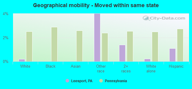 Geographical mobility -  Moved within same state