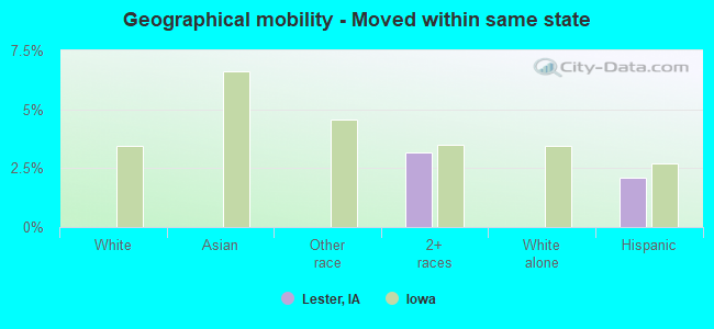 Geographical mobility -  Moved within same state