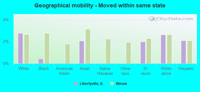 Geographical mobility -  Moved within same state