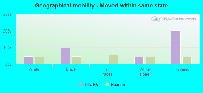 Geographical mobility -  Moved within same state