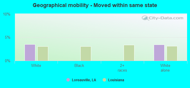 Geographical mobility -  Moved within same state