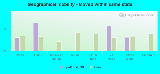 Geographical mobility -  Moved within same state