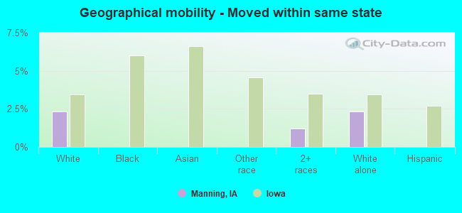 Geographical mobility -  Moved within same state