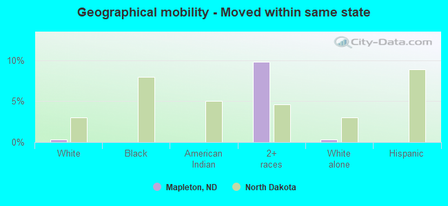 Geographical mobility -  Moved within same state