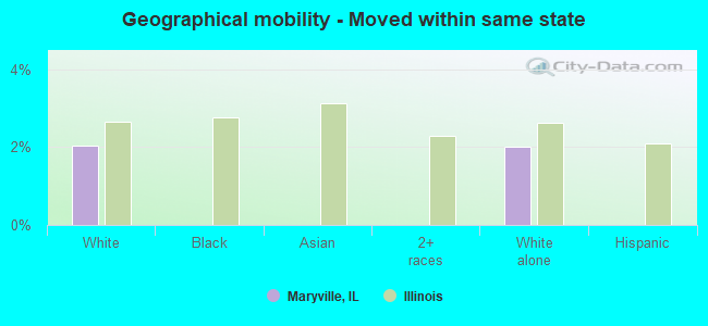 Geographical mobility -  Moved within same state