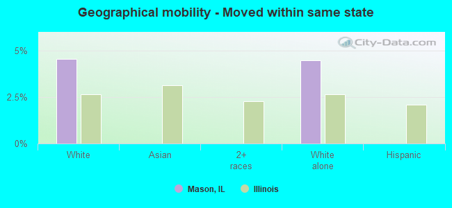 Geographical mobility -  Moved within same state