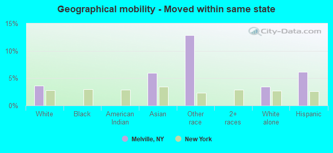 Geographical mobility -  Moved within same state