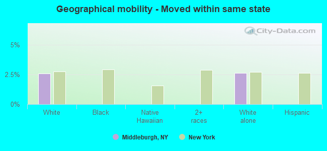 Geographical mobility -  Moved within same state