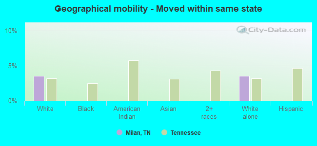 Geographical mobility -  Moved within same state