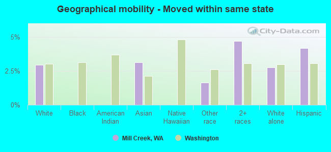 Geographical mobility -  Moved within same state