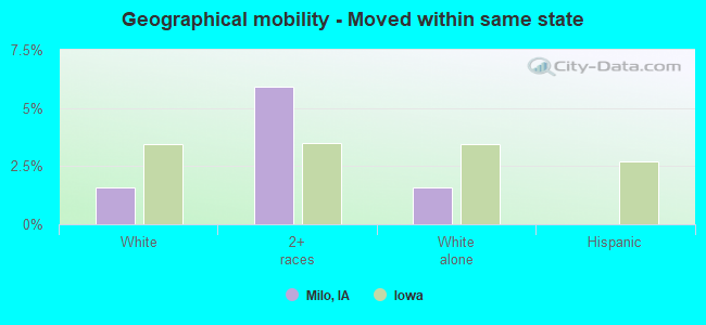 Geographical mobility -  Moved within same state