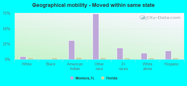 Geographical mobility -  Moved within same state