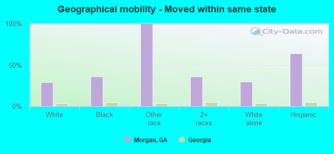 Geographical mobility -  Moved within same state