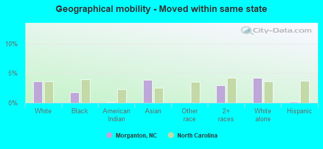 Geographical mobility -  Moved within same state