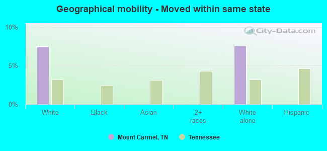 Geographical mobility -  Moved within same state