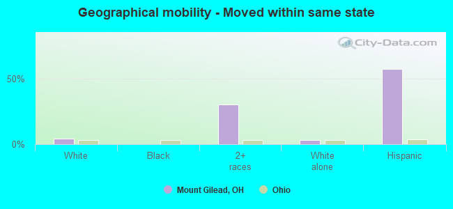 Geographical mobility -  Moved within same state