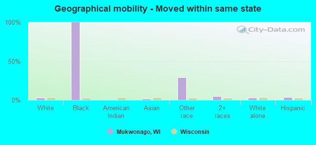 Geographical mobility -  Moved within same state