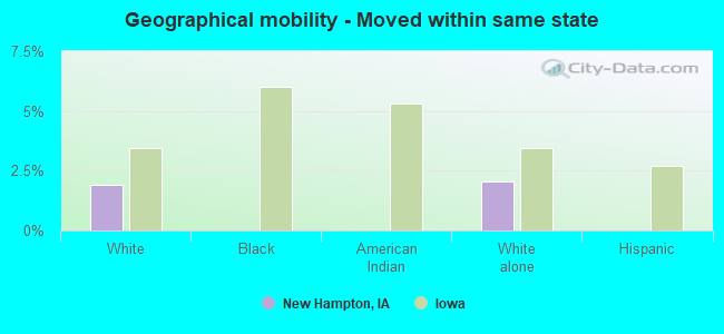 Geographical mobility -  Moved within same state