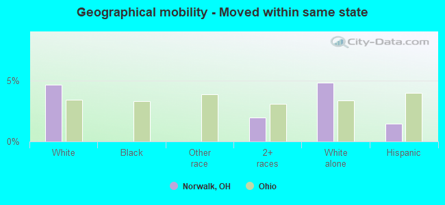 Geographical mobility -  Moved within same state