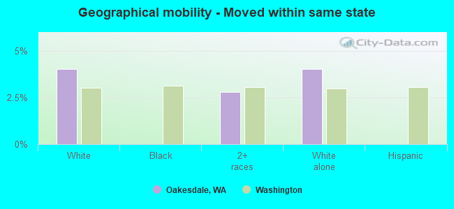 Geographical mobility -  Moved within same state