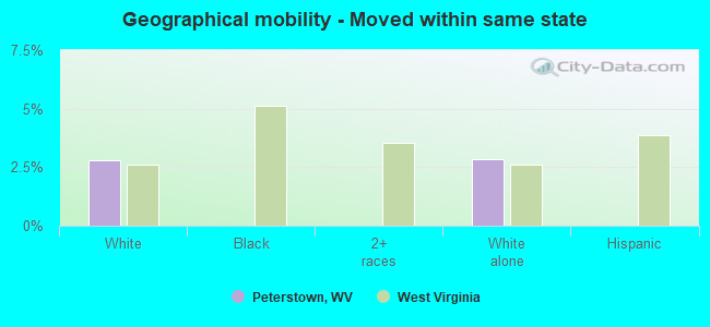 Geographical mobility -  Moved within same state