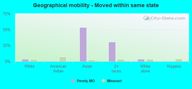 Geographical mobility -  Moved within same state