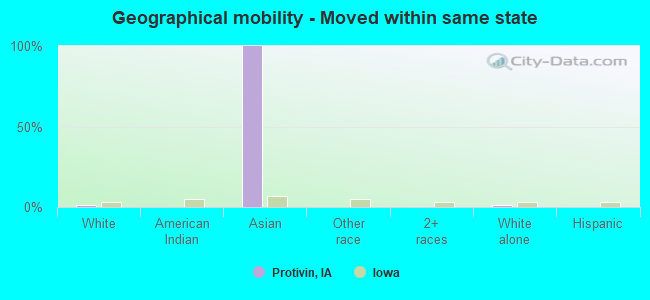 Geographical mobility -  Moved within same state