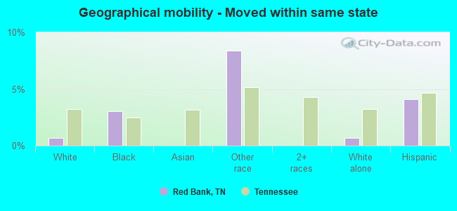 Geographical mobility -  Moved within same state