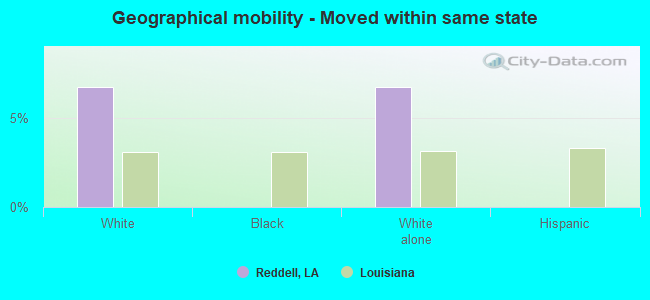 Geographical mobility -  Moved within same state