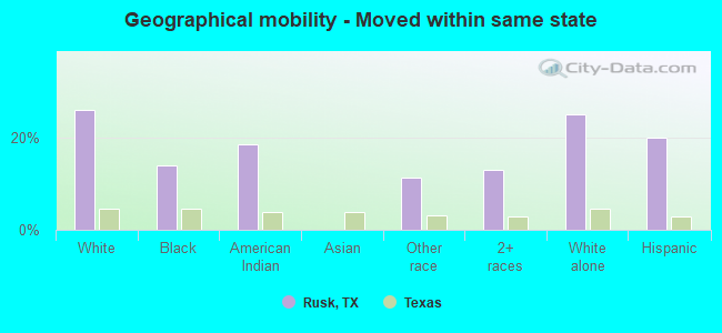 Geographical mobility -  Moved within same state