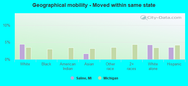 Geographical mobility -  Moved within same state