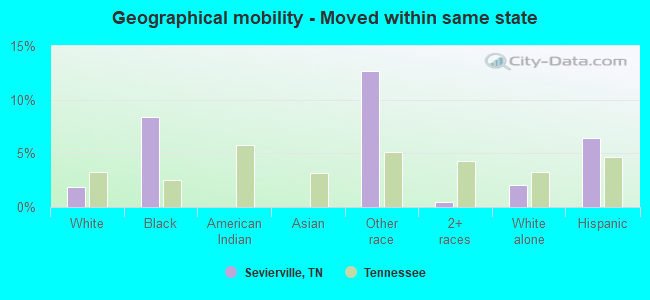 Geographical mobility -  Moved within same state