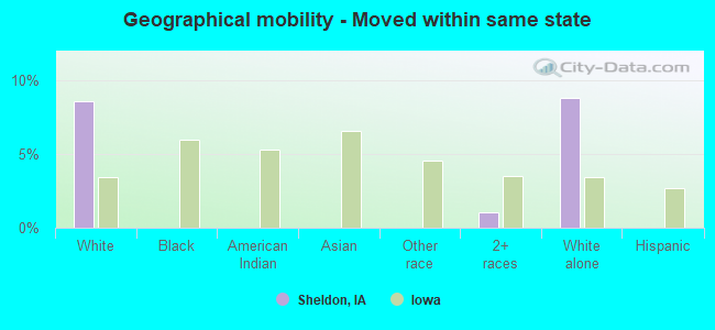 Geographical mobility -  Moved within same state