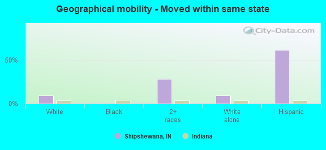 Geographical mobility -  Moved within same state