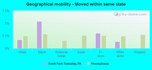 Geographical mobility -  Moved within same state