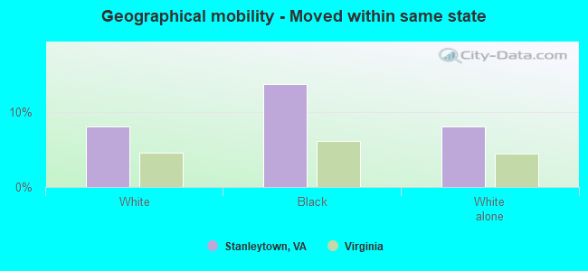 Geographical mobility -  Moved within same state