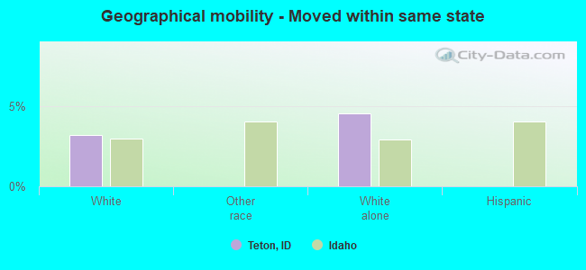 Geographical mobility -  Moved within same state