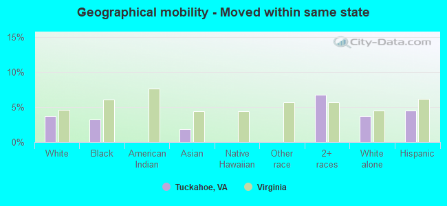 Geographical mobility -  Moved within same state