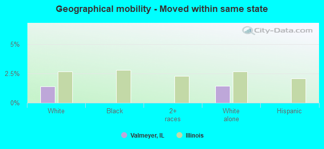 Geographical mobility -  Moved within same state