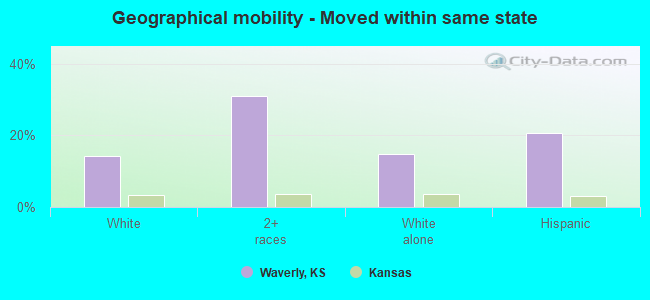 Geographical mobility -  Moved within same state