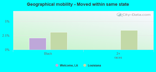 Geographical mobility -  Moved within same state