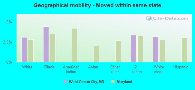 Geographical mobility -  Moved within same state