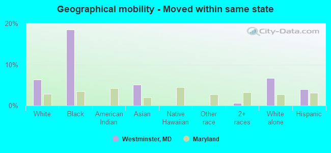 Geographical mobility -  Moved within same state